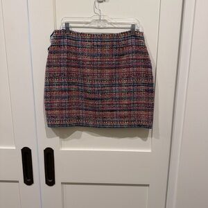 L'AGENCE Colorful Plaid Mini Skirt